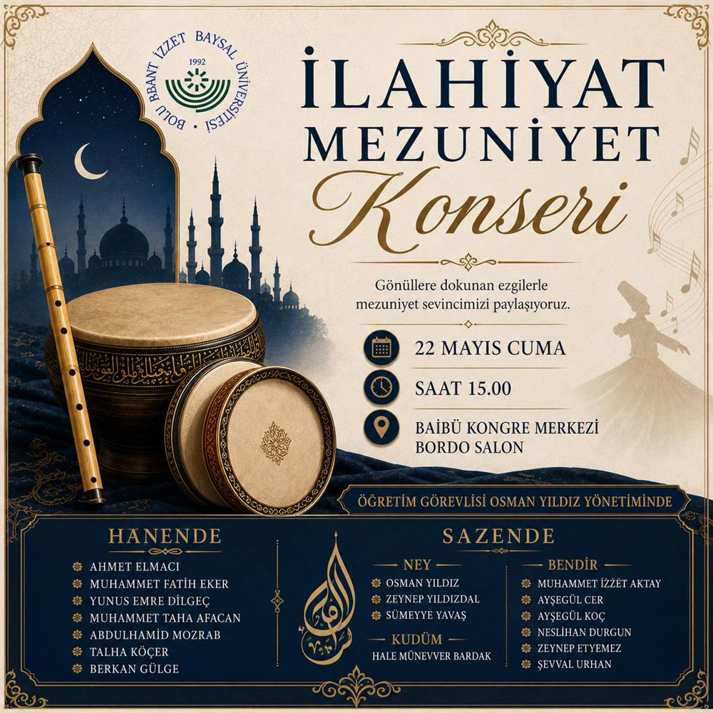 İlahiyat Mezuniyet Konseri Afişi