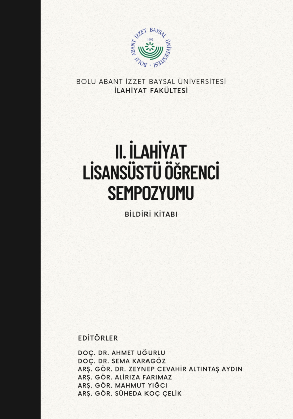 II. Ulusal İlahiyat Lisansüstü Öğrenci Sempozyumu Bildiri Kitabı kapağı