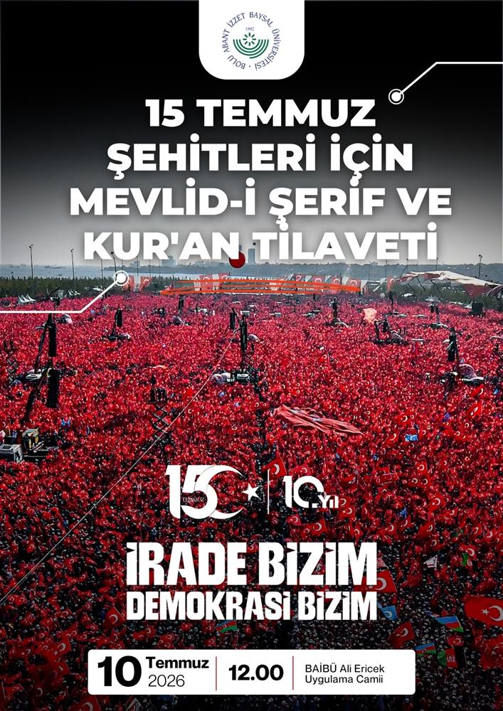 15 Temmuz Şehitlerimiz İçin 251 Hatim Duası Programı Afişi