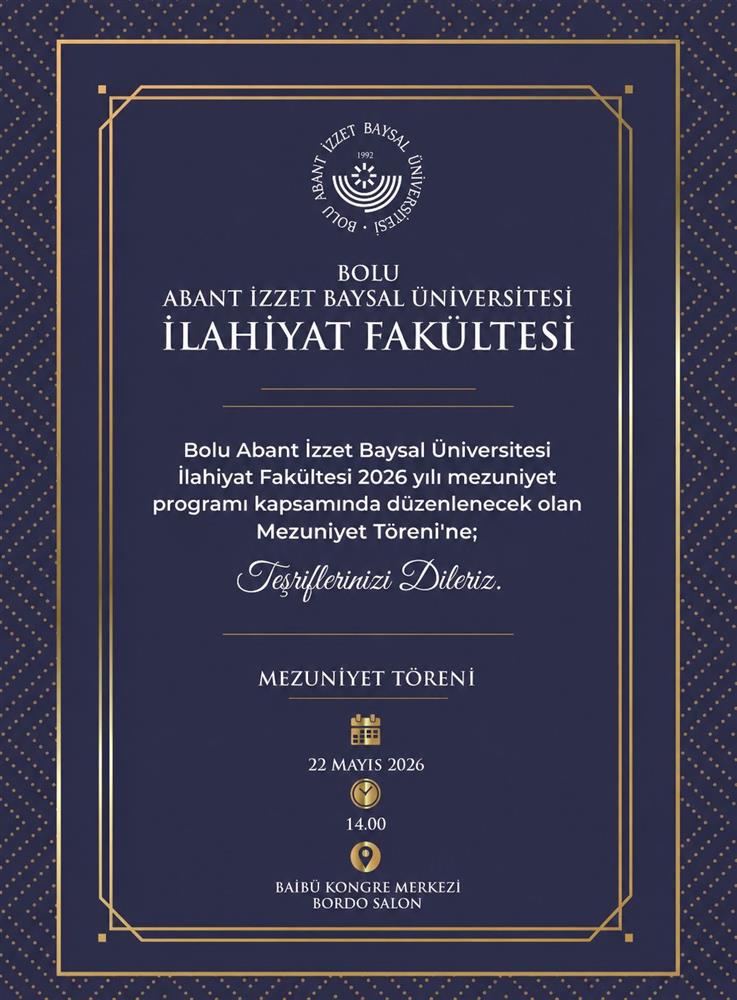 İlahiyat Fakültesi Mezuniyet Töreni 2026 Afişi